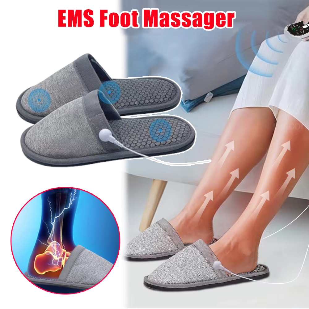 Ems Foot Massager - EMS Electric Pulse Massage Slippers Foot