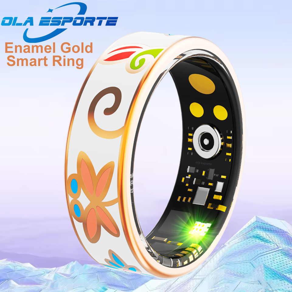 Blood Oxygen Monitor - New Enamels Craftsmanship Smart Ring for