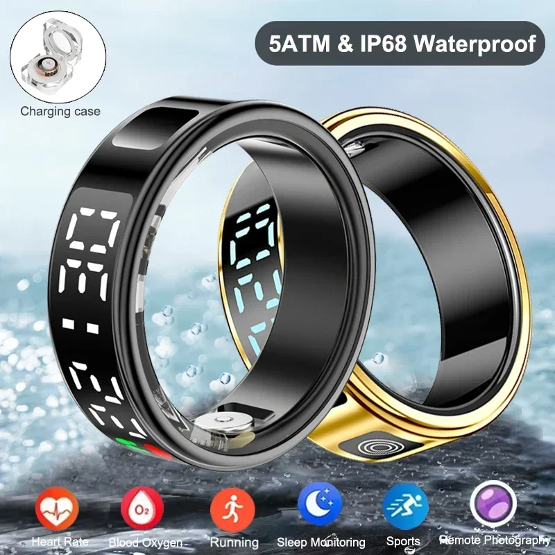 Blood Oxygen Monitor - Smart Ring For Men Women Multifunctional