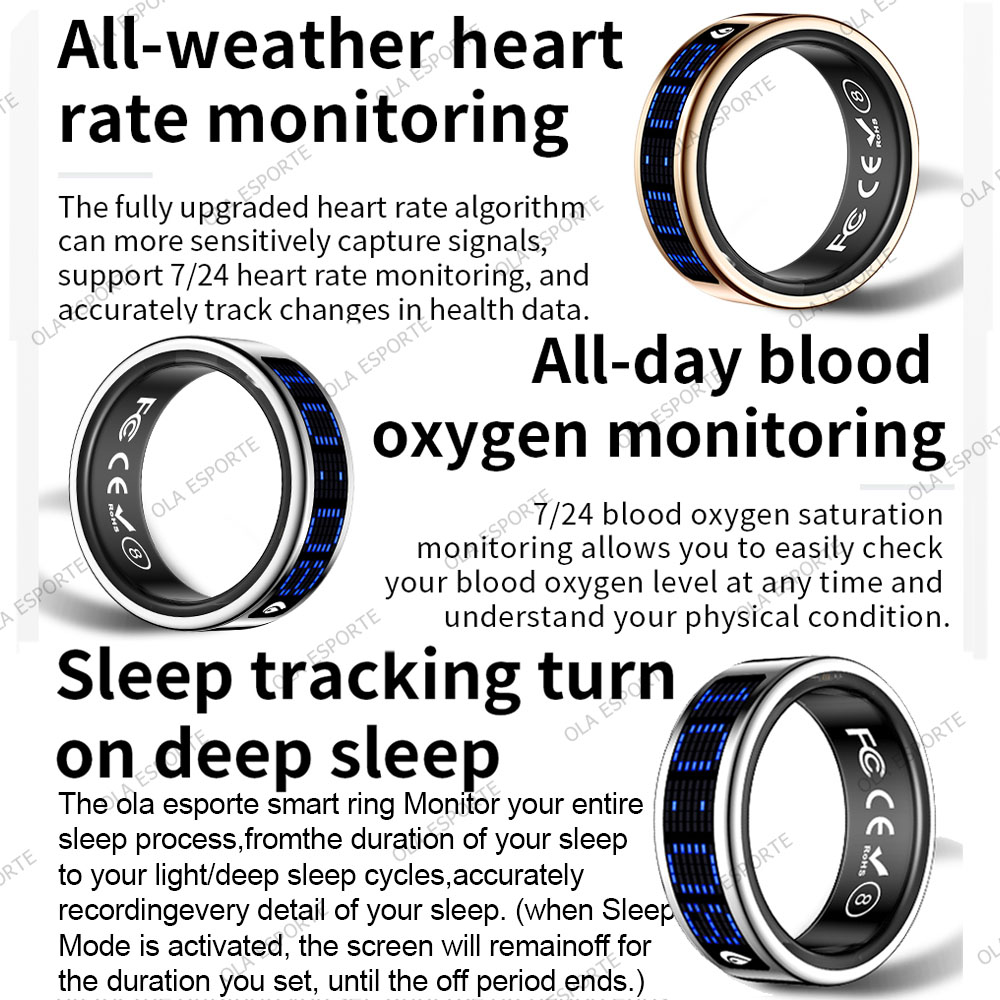 Smart Ring Display Screen Touc - огляд і ціна Blood Oxygen Monitor