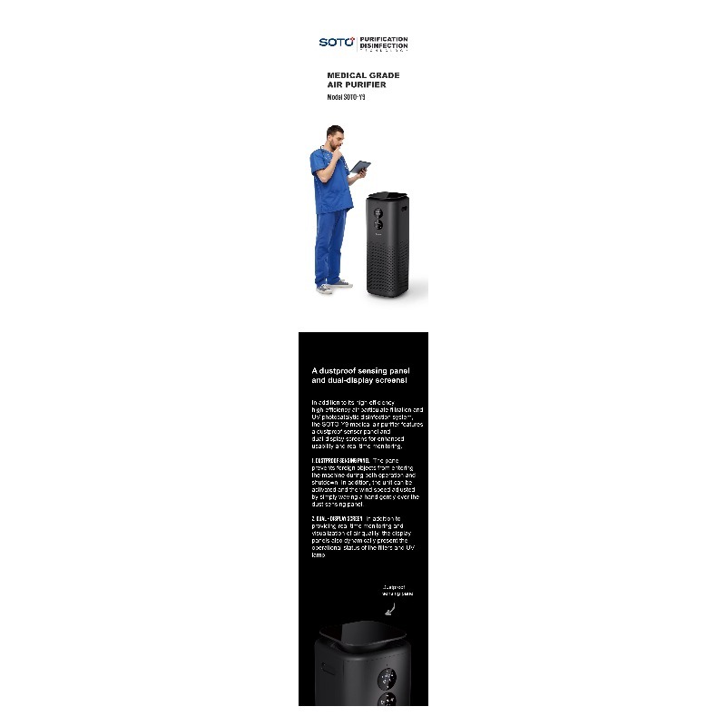 SOTO Y9 H13 HEPA Electric Plas - огляд і ціна Air Purifier Hepa